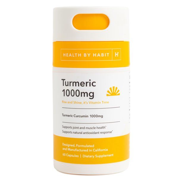 Health by Habit Turmeric 1000mg Supplement 60 Capsules - Walmart.com | Walmart (US)