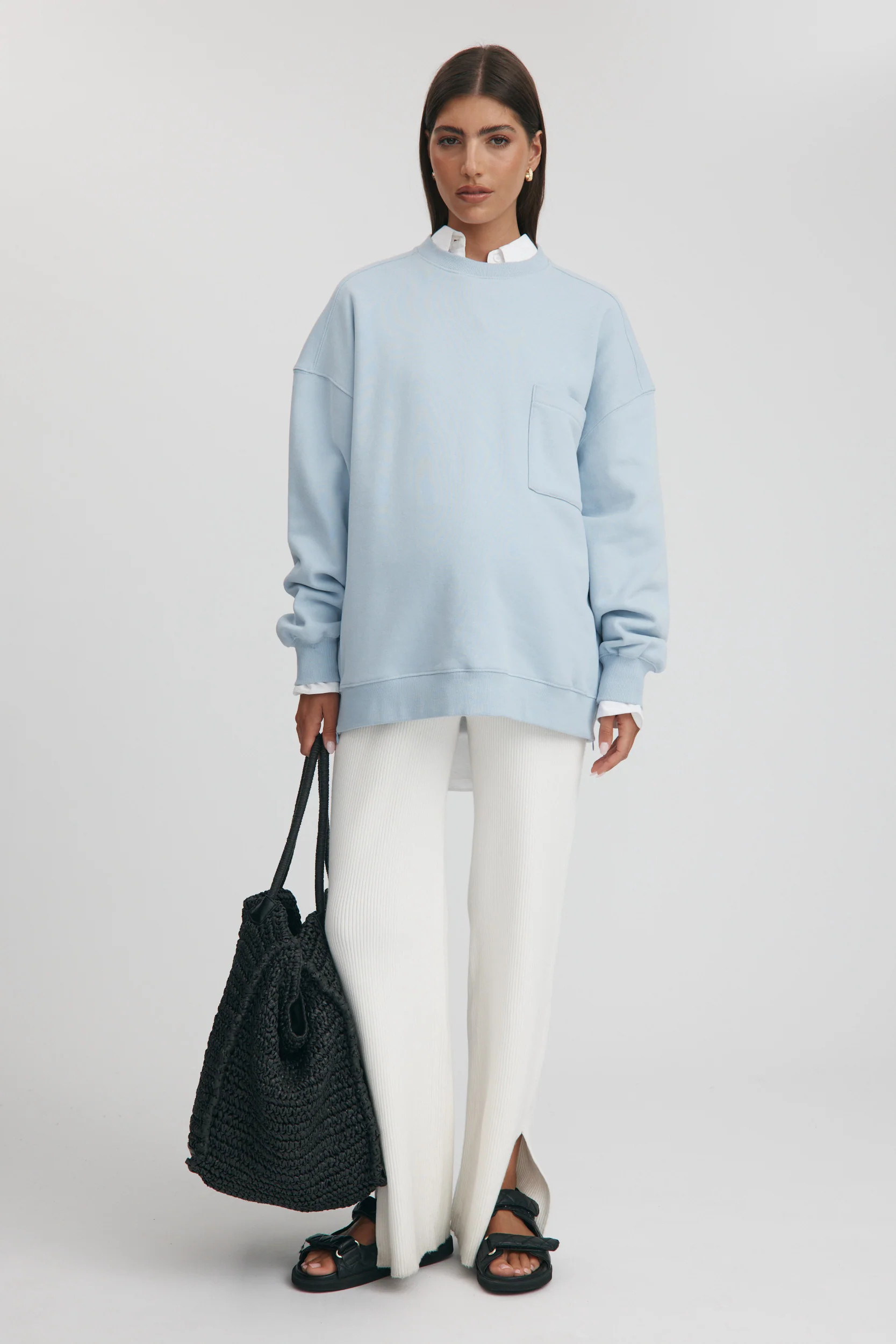 Beach Sweater (Cornflower) | Legoe Heritage Maternity APAC
