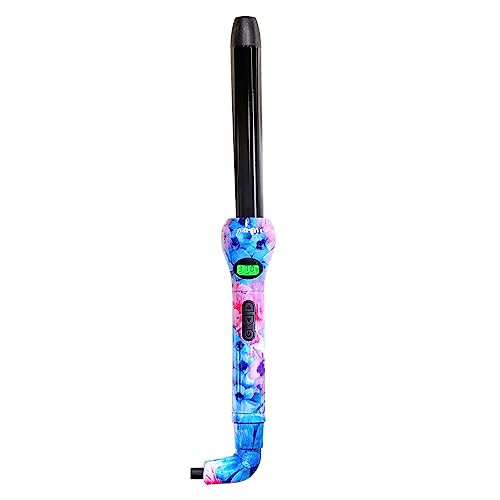 Eva NYC Healthy Heat Clip-Free Curling Wand, Tourmaline-Infused Hair Curler with Far-Infrared, Ceramic Wand Curling Iron, Hair Wand Styling Tool with Adjustable Heat, 1 Inch, Floral Frenzy | Amazon (US)