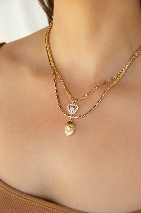 Eternal Love 18k Gold Plated Layered Chain Necklace | Ettika
