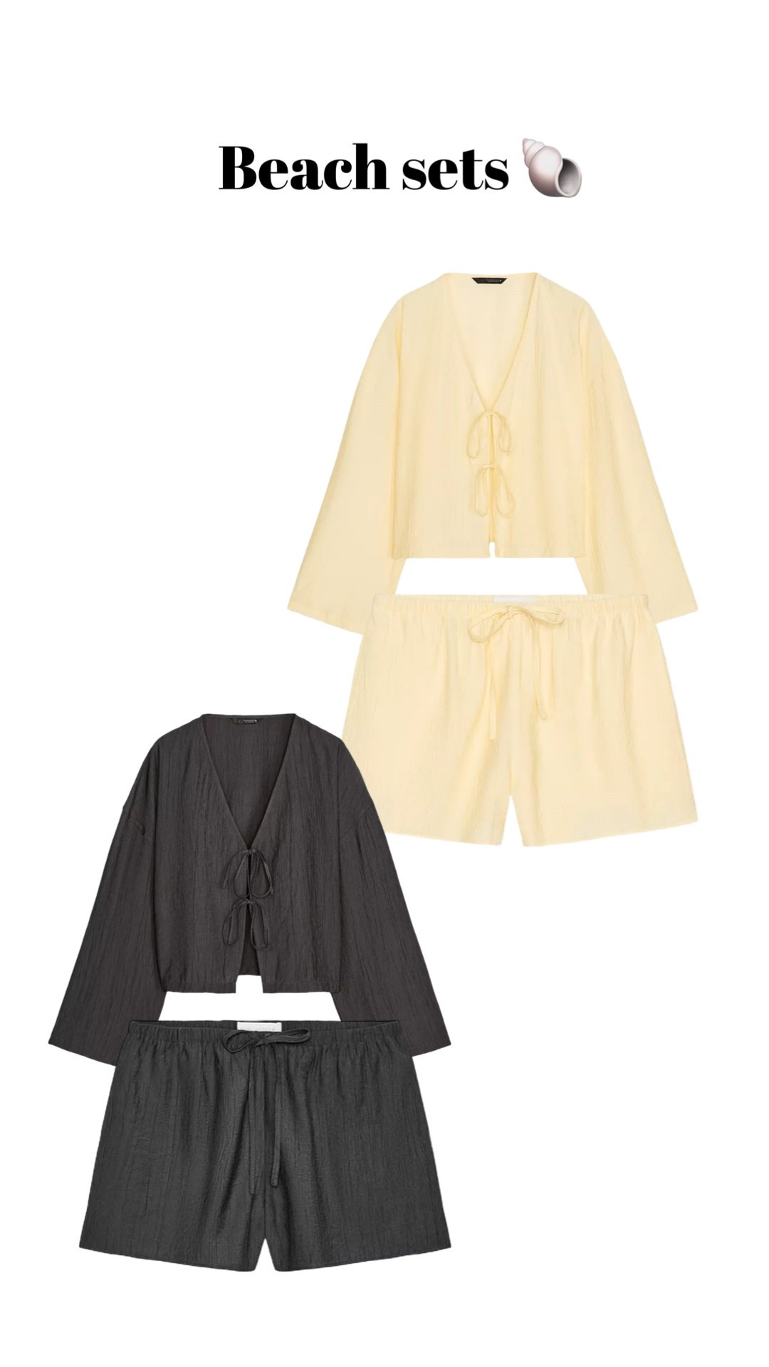 New in Zara beach sets 😍🌴