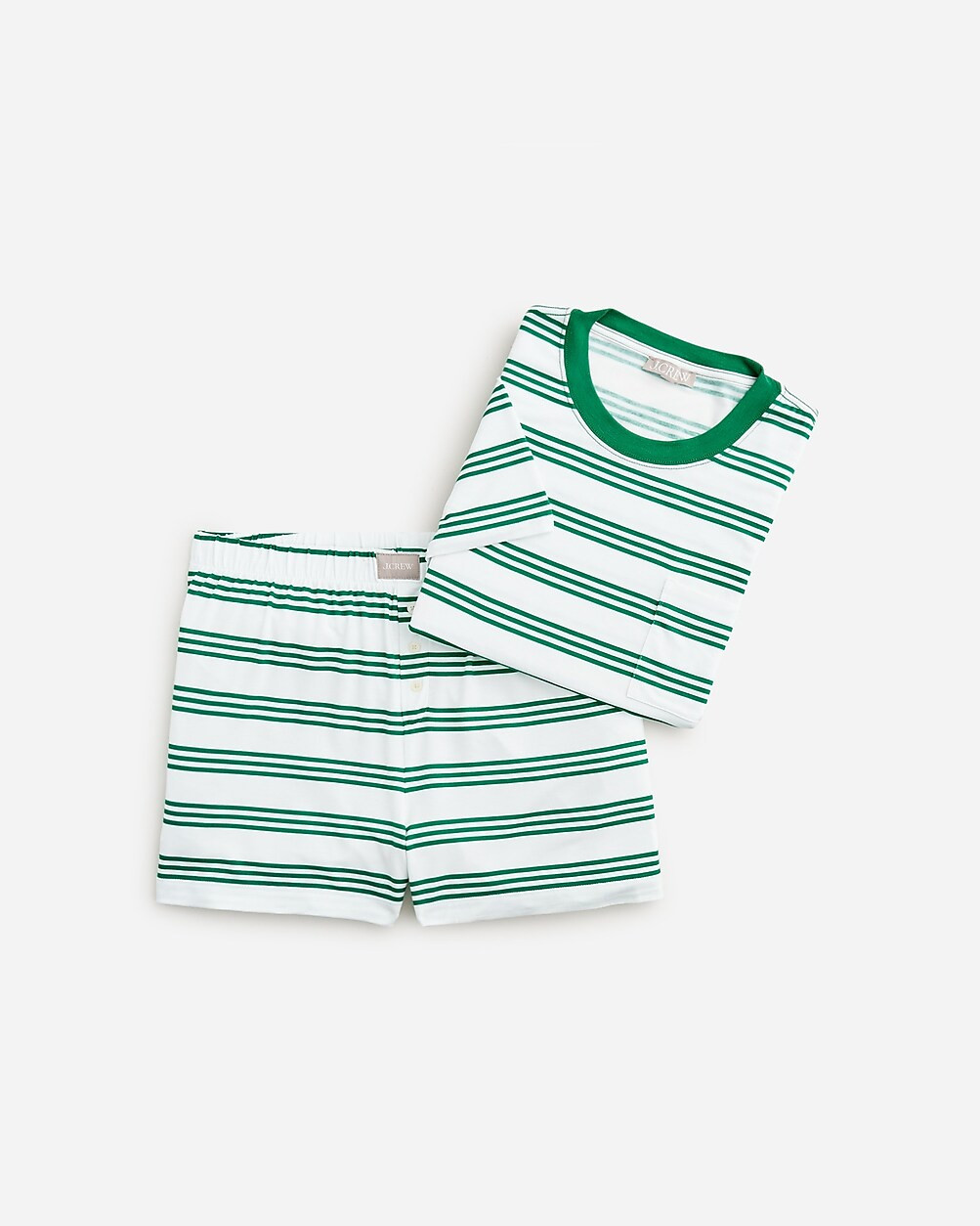 Dreamiest short-sleeve boxer short set in stripe | J. Crew US