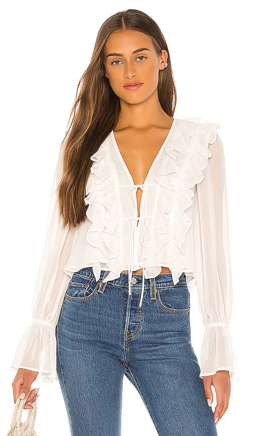 Tularosa Ocean Breeze Top in White. - size M (also in XXS,XS,S,L) | Revolve Clothing (Global)