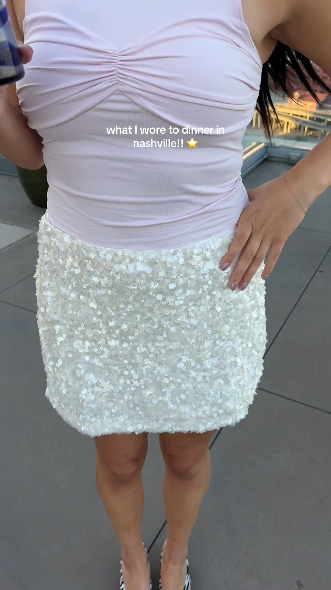 Little going out outfit | dinner in nashville with my mom visiting, so fun! Had to grab rooftop drinks first of course 💗⭐️ this exact top is sold out at Aritzia but I linked similar!

#LTKootd #LTKTall #LTKSeasonal