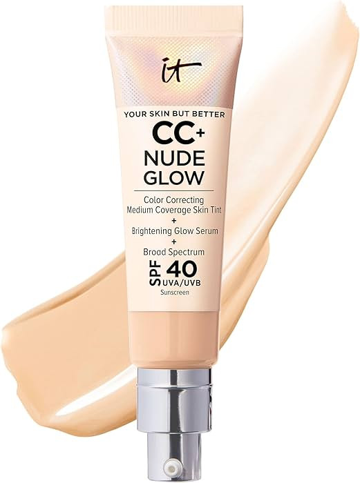 IT Cosmetics CC+ Nude Glow Lightweight Foundation + Glow Serum with SPF 40 - With Niacinamide, Hy... | Amazon (US)