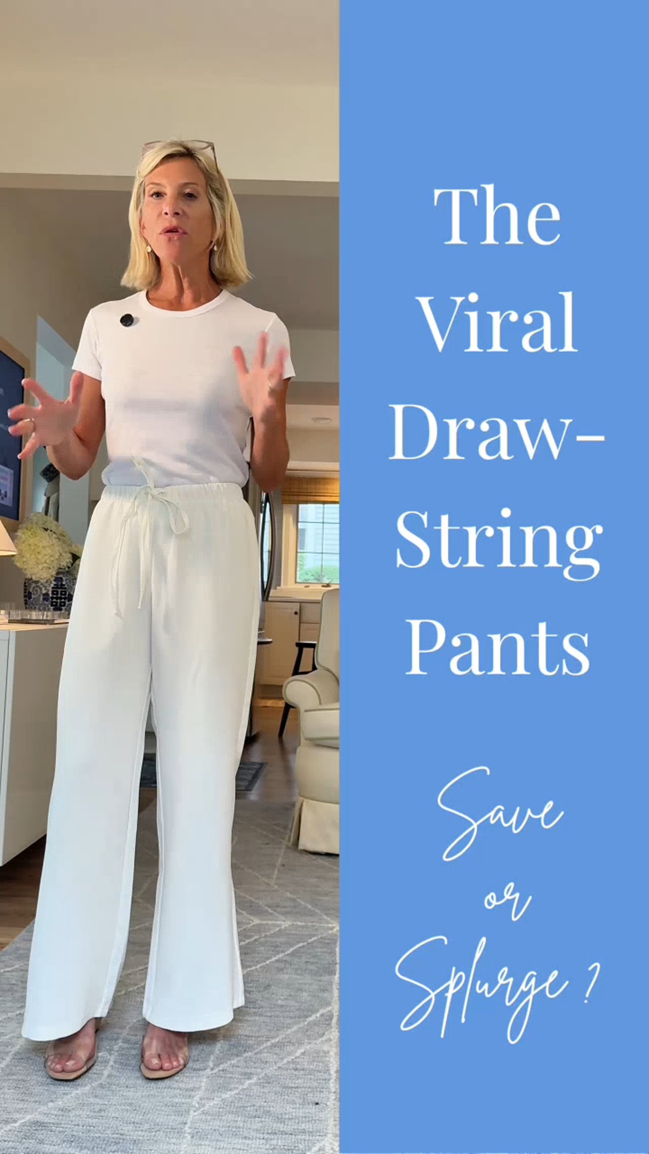 I compared $148 and $47 drawstring pants in navy, and both give me the comfortable loungewear look with the splurge fitting slimmer and the affordable pair slightly roomier. 

 #LTKgrwm #LTKootd