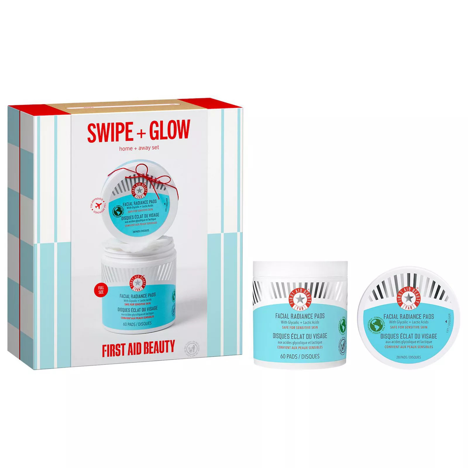 First Aid Beauty SWIPE + GLOW Facial Radiance Pads with Glycolic + Lactic Acids - Holiday Skincare Gift Set, None | Kohl's
