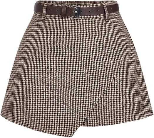 SHENHE Women's Dressy Wrap Mini Skorts Business Casual Belted Short Skirts | Amazon (US)