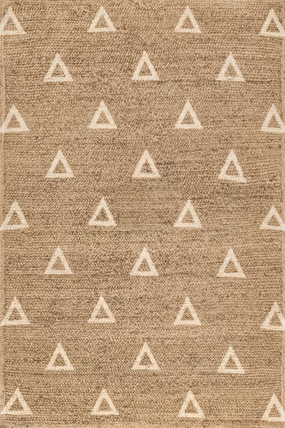 Natural Braided Jute Geometric Area Rug | Rugs USA