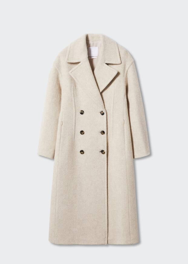 Buttoned wool coat -  Women | Mango USA | MANGO (US)