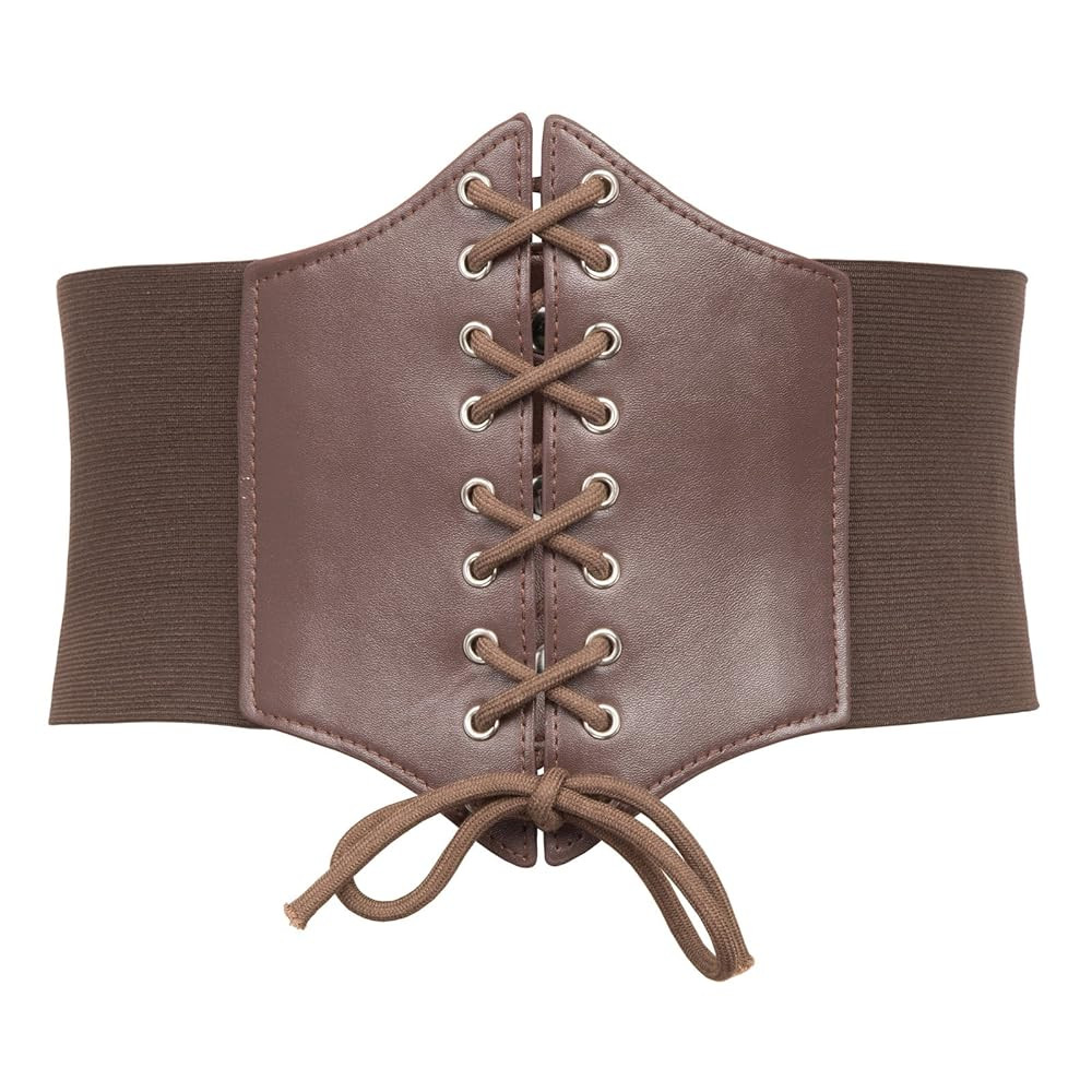 GRACE KARIN Womens Corset Belt Vintage Lace-up Cinch Elastic Waist Belt | Amazon (US)