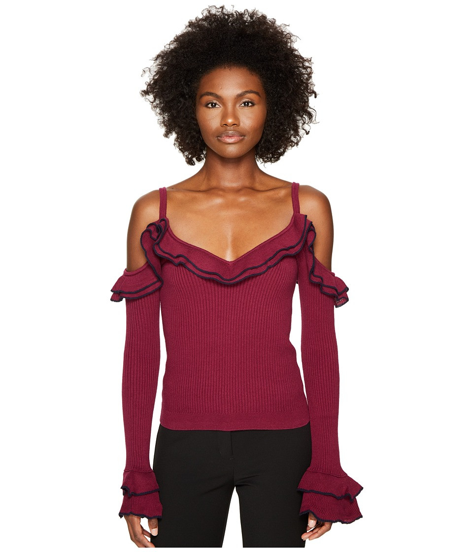 ZAC Zac Posen - Laguna Sweater (Red Velvet/Navy) Women's Sweater | Zappos