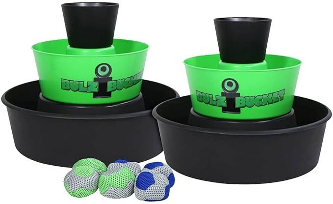 BULZiBUCKET Beach, Tailgate, Camping, & Yard Game Indoor/Outdoor by Kid Agains, Black/Green (BZ01... | Amazon (US)