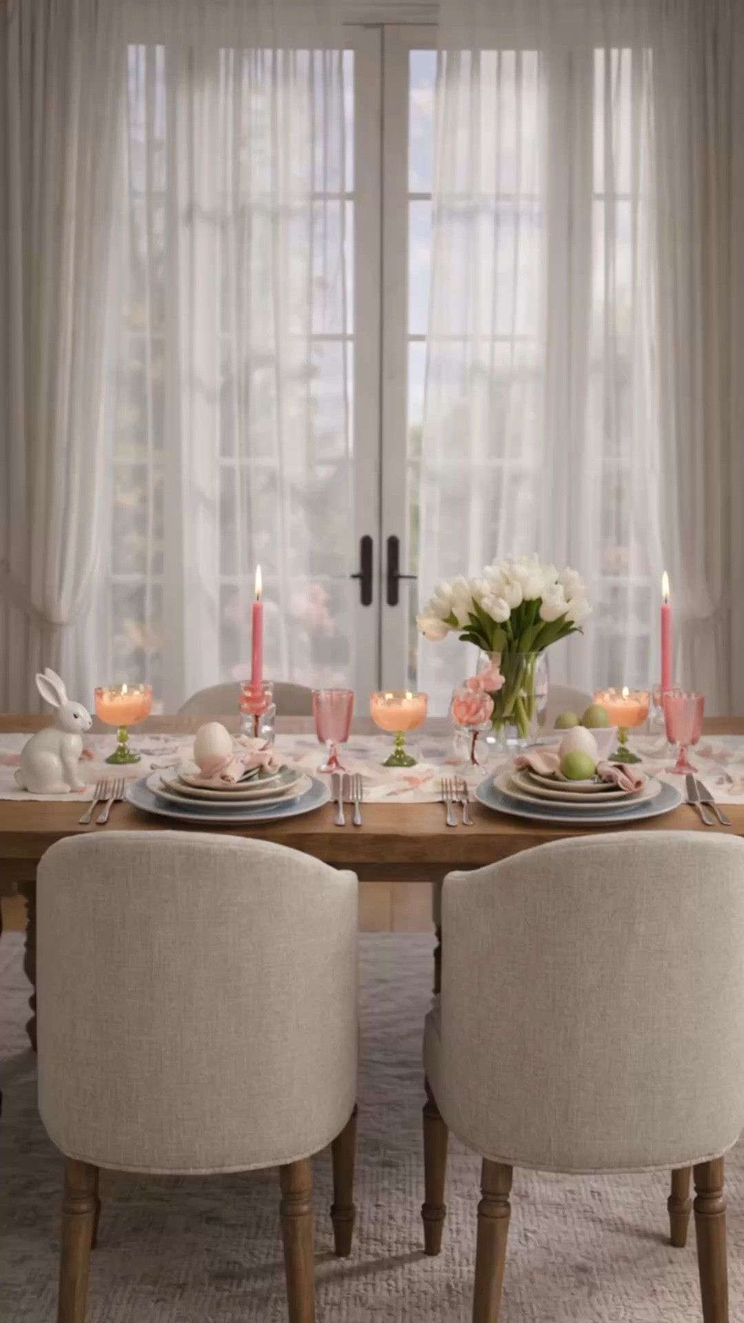 Good morning & Happy Good Friday 🤍
Easter weekend is here… and this is your gentle reminder to start setting the table.

There’s something about a soft pastel palette that instantly shifts the mood—
blush pinks, fresh greens, a touch of powder blue layered through the dinnerware.

I always start with a floral base—
a light spring table runner, then build up with fresh blooms (or faux that feel real 😉).
Keep arrangements low and relaxed so everything feels effortless, not overdone.

Then bring in the glow ✨
a few delicate candle holders—nothing dramatic, just a soft flicker to warm up the table.

Finish with layered dinnerware + glassware:
mix textures, keep tones light, and don’t be afraid to combine pieces that don’t perfectly match—
that’s where the charm lives.

This is the kind of table that makes people slow down…
stay a little longer… and actually enjoy the moment.

Get your Easter table ready 🤍

#eastertable #tablescape #springdecor #tabletop #diningtable #dinnerware #floralarrangement #candlelight #pastelpalette #hosting #easterweekend #ltkit #ltkhome

#LTKFestival #LTKSaleAlert #LTKHome