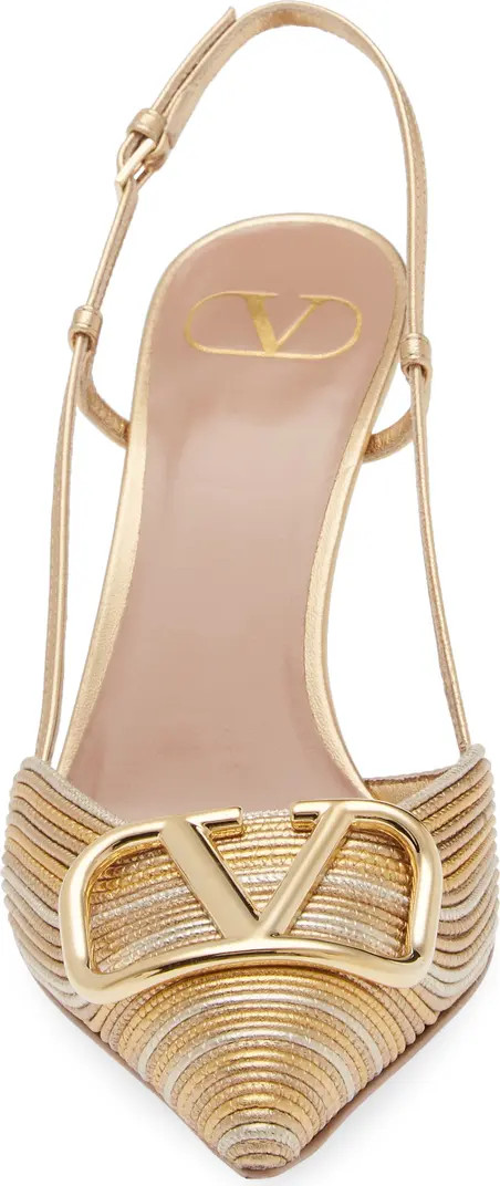 Valentino Garavani VLOGO Signature Pointed Toe Slingback Pump (Women) | Nordstrom | Nordstrom