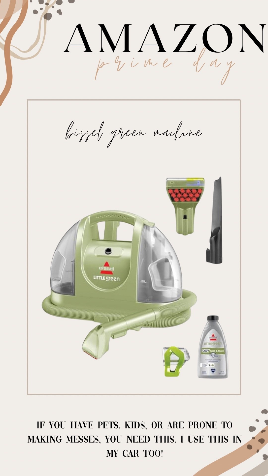 Prime day deal - little green machine! Great for spot treating furniture, pet stains, and car seats

#LTKSaleAlert #LTKHome #LTKFindsUnder100