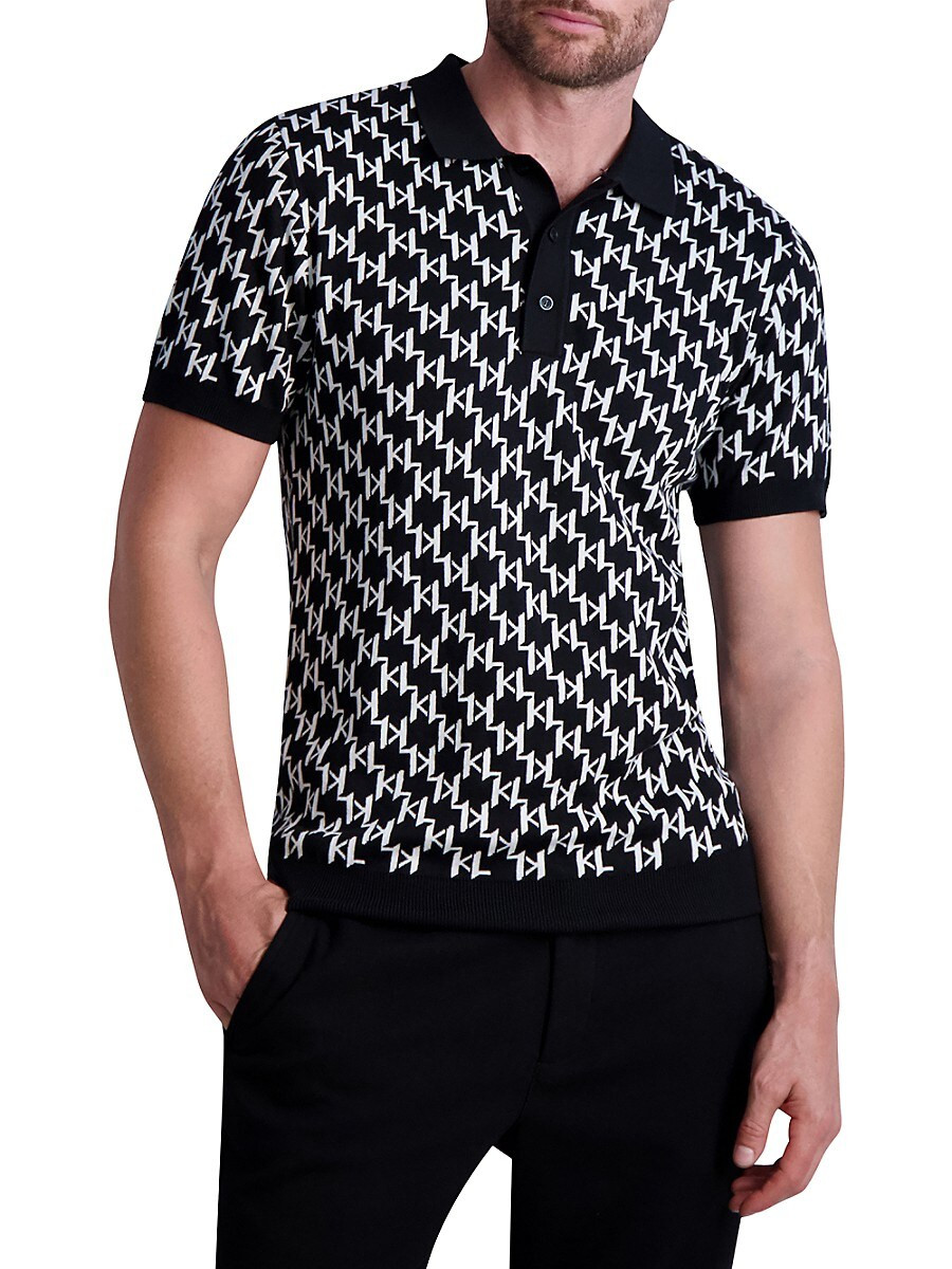 Karl Lagerfeld Paris Men's Slim Fit Sweater Polo - Black - Size M | Saks Fifth Avenue OFF 5TH