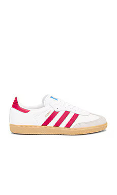 adidas Originals Samba Og Sneaker in White, Collegiate Burgundy, & Gum from Revolve.com | Revolve Clothing (Global)