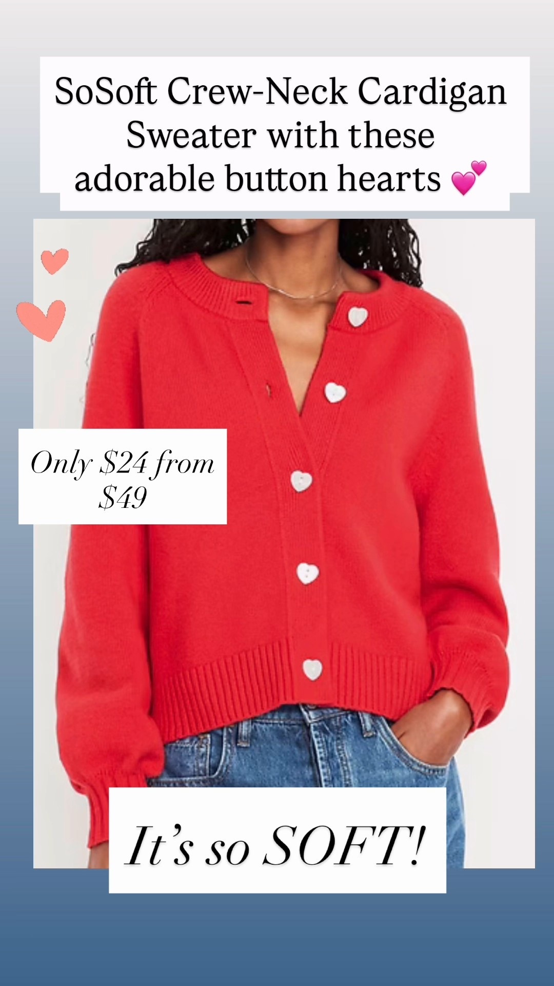 SoSoft Crew-Neck Cardigan Sweater is on sale for $24 from $49 ❤️🩷💜

#LTKSaleAlert #LTKValentine