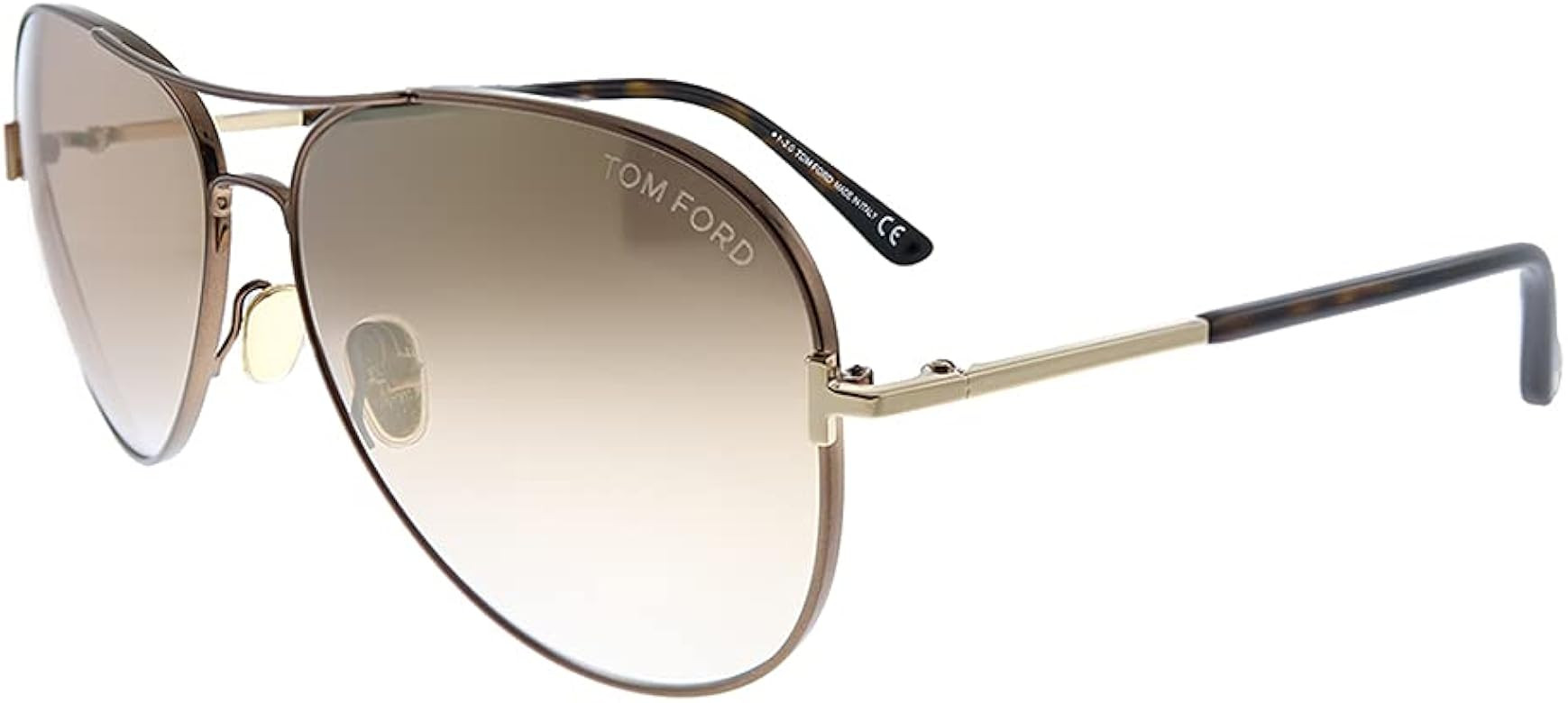 Tom Ford CLARK FT 0823 Shiny Dark Brown/Light Brown 59/14/140 unisex Sunglasses | Amazon (US)