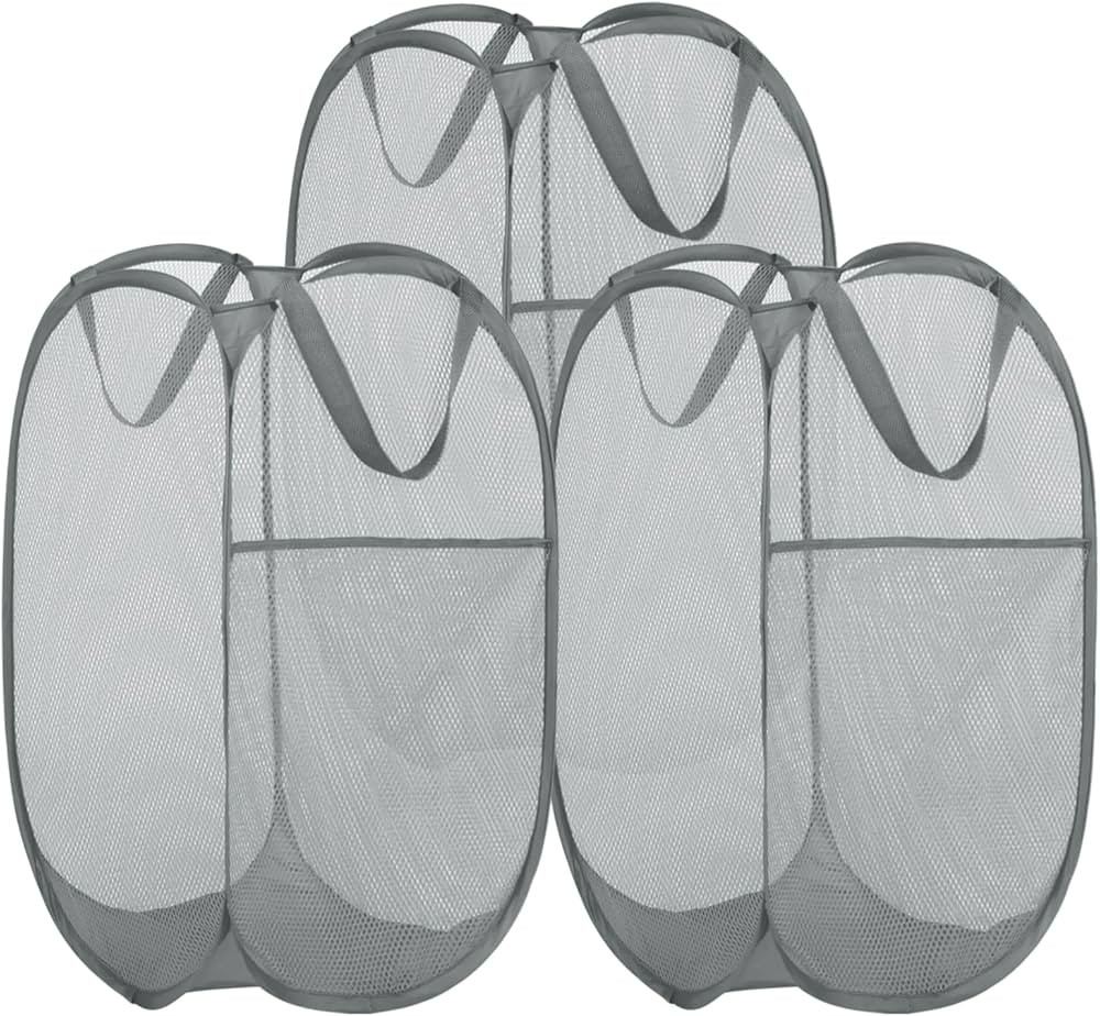 BATTOO 3 Pack Collapsible Laundry Basket Strong Mesh Pop Up Laundry Hamper for Laundry Foldable H... | Amazon (US)