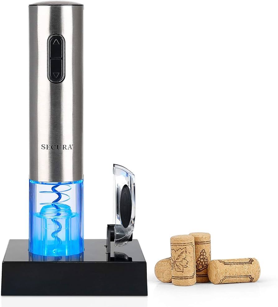 Secura Electric Wine Opener, Automatic Electric Wine Bottle Corkscrew Opener with Foil Cutter, Re... | Amazon (US)