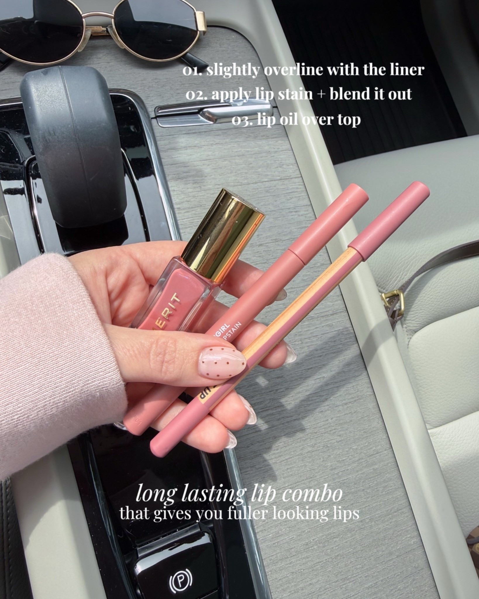 Loving this lip combo for long lasting fuller looking lips! 👄 lip liner is ‘Wherever Walnut Light’ lip stain is ‘Sugey Girl’, lip oil is ‘Pointelle’

Merit, Sephora, cover girl, makeup forever, nude pink lip, best sellers, beauty, fancythingsblog

#LTKBeauty #LTKSeasonal #LTKgrwm
