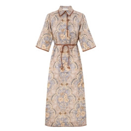 Daylight Tunic Midi - Damask Denim | ZIMMERMANN (US, CA, EU, MENA)