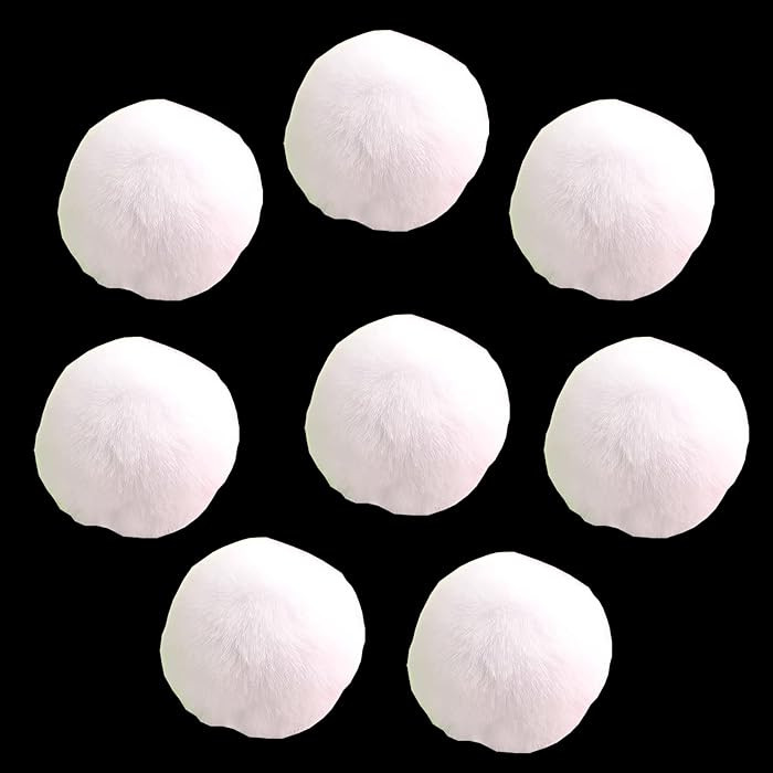 Mcduyant 8 Pcs White Pom Poms Balls Red Fluffy Balls for Crafts Hat Shoes Garment Hair Pins Earri... | Amazon (US)