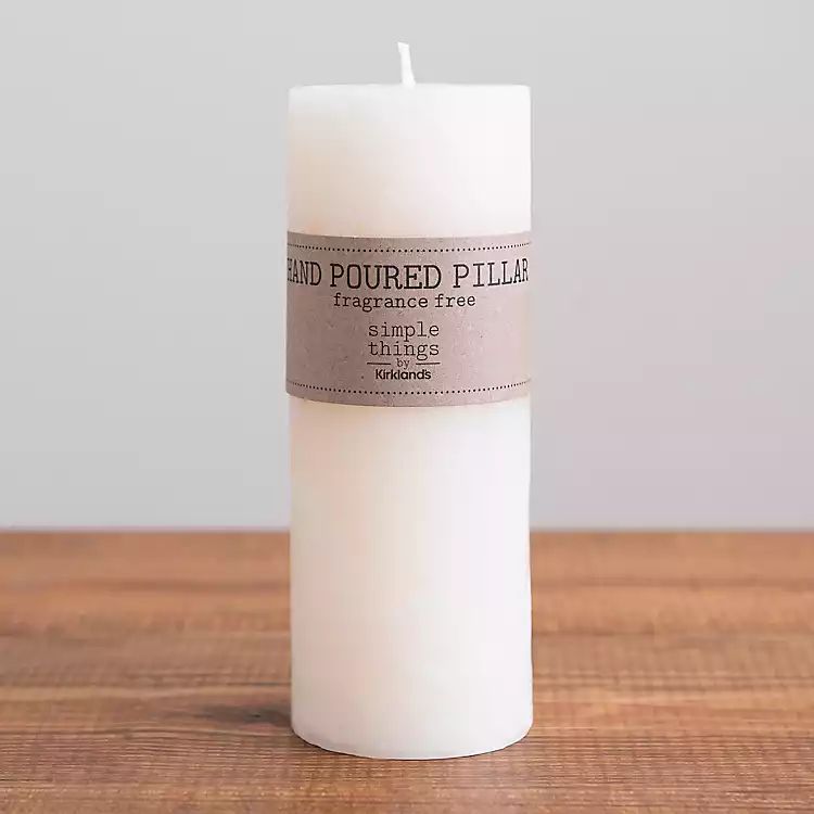 Ivory Unscented Pillar Candle, 8 in. | Kirkland's Home