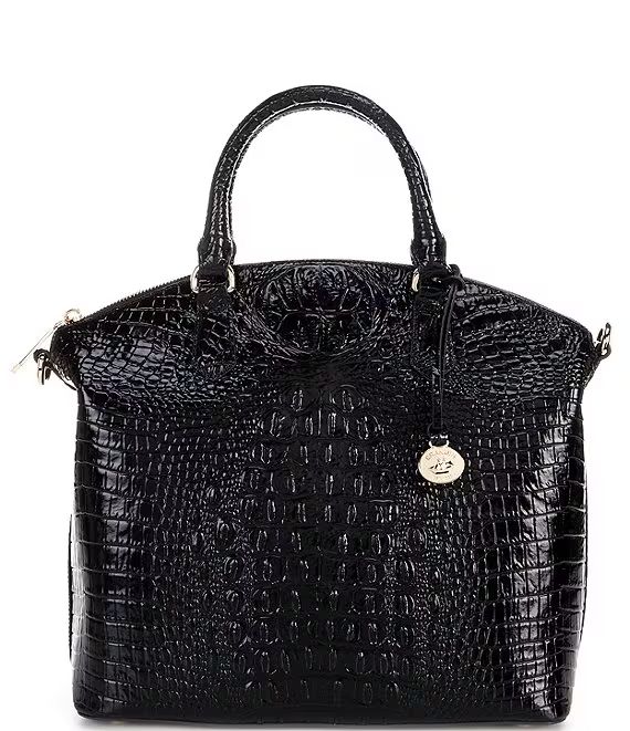 Melbourne Collection Large Duxbury Crocodile-Embossed Dome Satchel Bag | Dillards