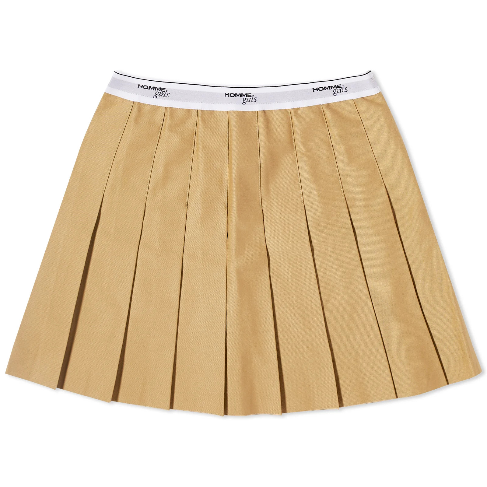Hommegirls Women's Pleated Mini Skirt in Khaki, Size UK 10 | END. Clothing