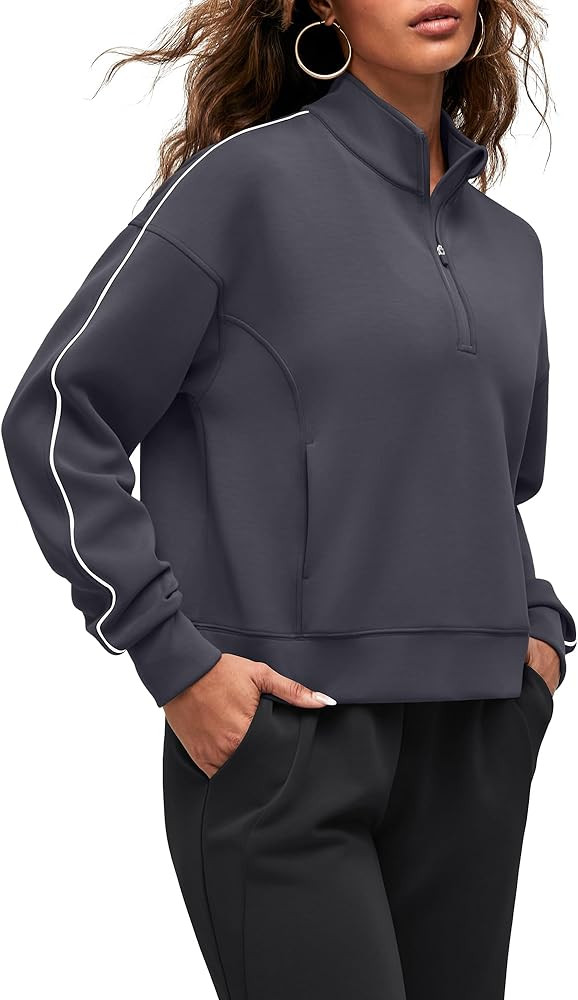G4Free Smoofit Modal Soft Women's Half-Zip Sweatshirts Pullover Mock Neck Casual Tops with Pocket... | Amazon (US)