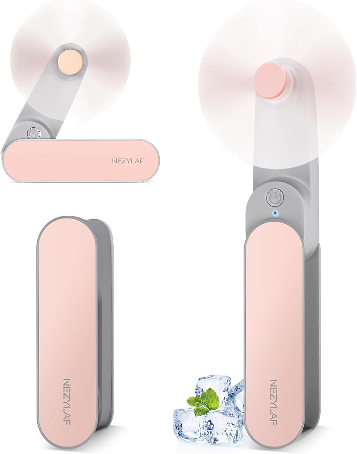 Nezylaf Handheld Mini Fan, 2 Speeds Rechargeable Travel Fan[9-15 Working Hours], Portable USB Sma... | Amazon (US)