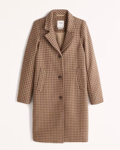 Women's Wool-Blend Dad Coat | Women's | Abercrombie.com | Abercrombie & Fitch (US)