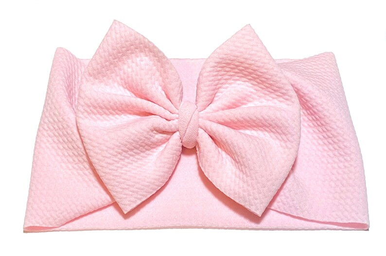 PASTEL PINK Baby Headwrap, Baby Headband, Baby Head Wrap, Baby Girl, Big Bow Headband, Hair Clips... | Etsy (US)