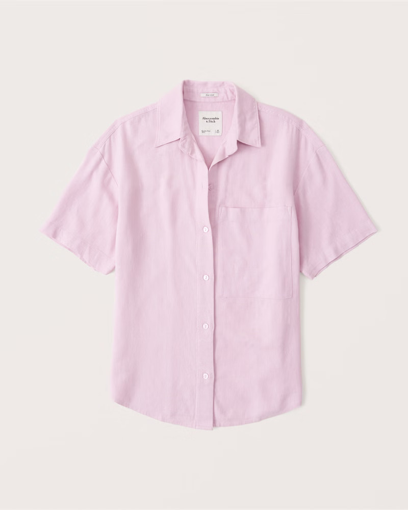 Women's Oversized Resort Shirt | Women's Tops | Abercrombie.com | Abercrombie & Fitch (US)