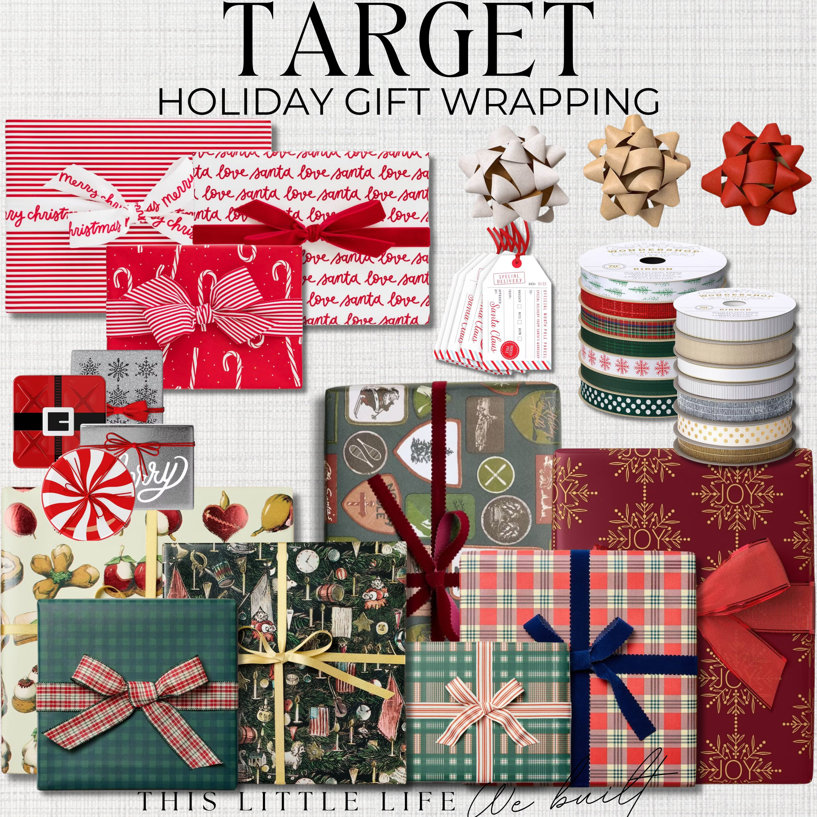 Holiday Gift Wrapping from Target!
Target Home / Target Holiday / Kraft Wrapping Paper / Patterned Gift Wrap Rolls / Satin & Velvet Ribbons / Linen Ribbon Spools / Gift Tags & Labels / Tissue Paper Sets / Gift Bags / Gift Boxes / Twine & String / Holiday Stickers / Washi Tape / Scissors & Tape Dispensers / Ribbon Organizers / Wrapping Paper Storage Bags / Gift Card Holders / Decorative Bows / Personalized Tags / Holiday Stamps & Seals / Wax Seal Kits / Metallic Pens / Gift Wrap Caddies / Reusable Fabric Wrap / Festive Boxes with Lids / Mini Ornaments for Gifts / Wrapping Station Organizer / Aesthetic Gift Wrapping / Velvet Ribbon 

 #LTKHoliday #LTKSeasonal #LTKHome