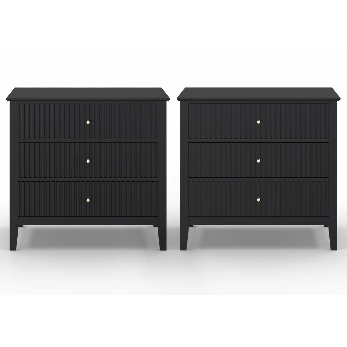 Amberrae Large 3 Drawer Dresser,Set of 2 | Wayfair North America