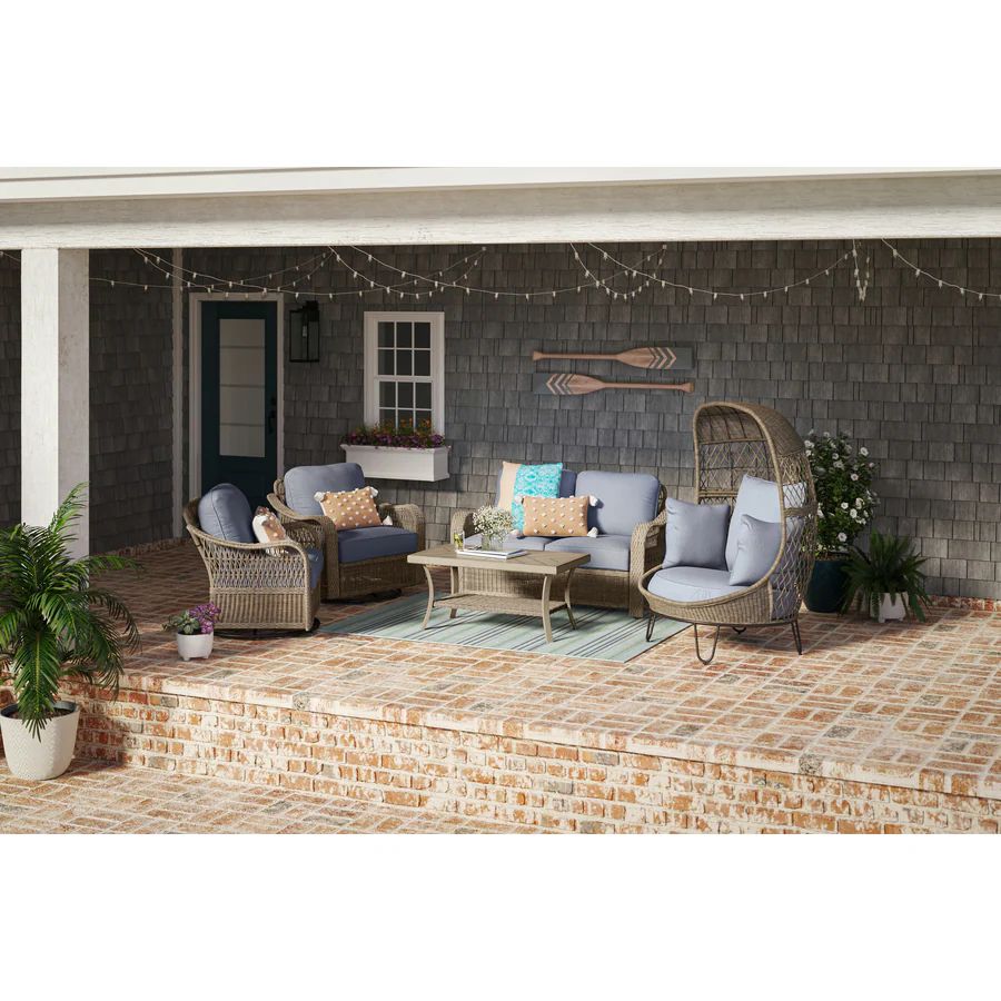allen + roth Pointe Break 4-Piece Conversation Set with Egg Chair at Lowes.com | Lowe's