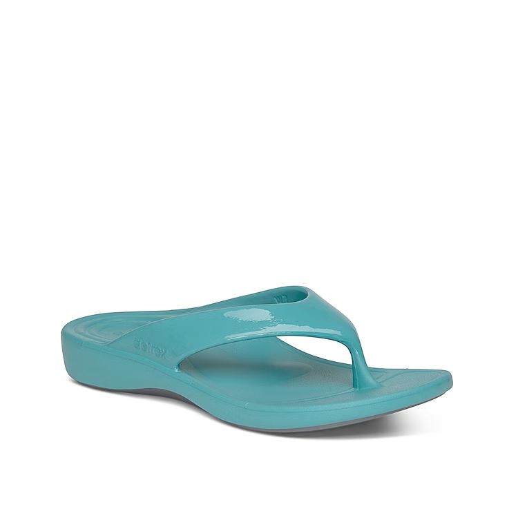 Aetrex Maui Flip Flop | Women's | Turquoise/Aqua | Size 11 | Sandals | Flip Flop | DSW