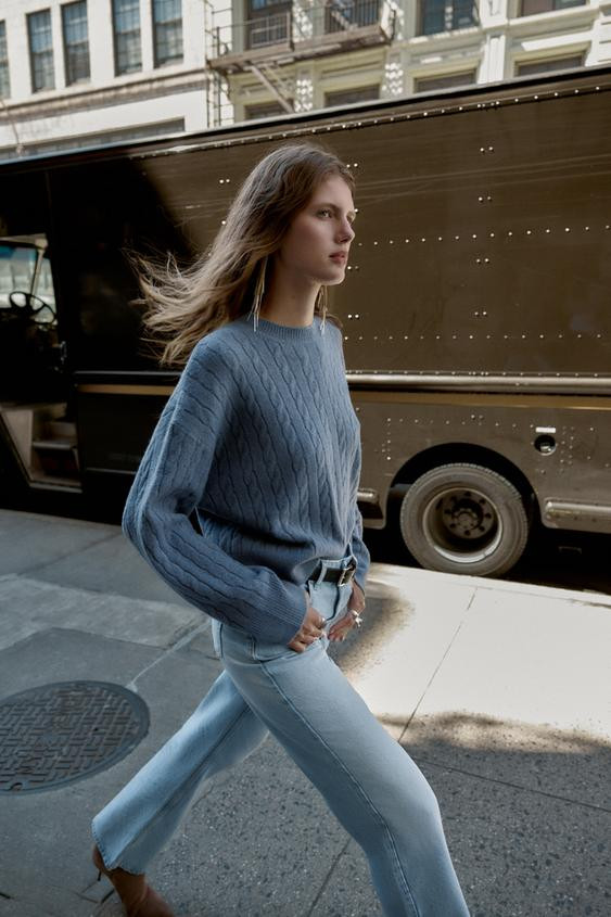 CABLE KNIT SWEATER | Zara US