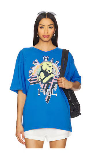 Van Halen 1984 Oversized Jersey in Washed Cobalt | Revolve Clothing (Global)