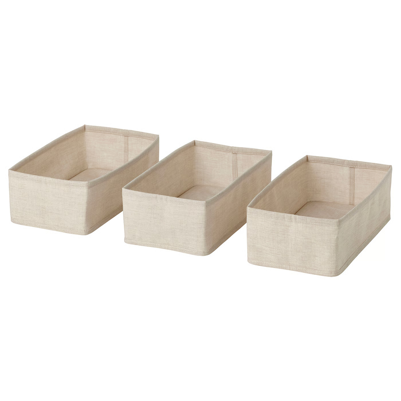 PURRPINGLA Box, set of 3, textile/beige, 7 ¾x15x4 ¾ " | IKEA US