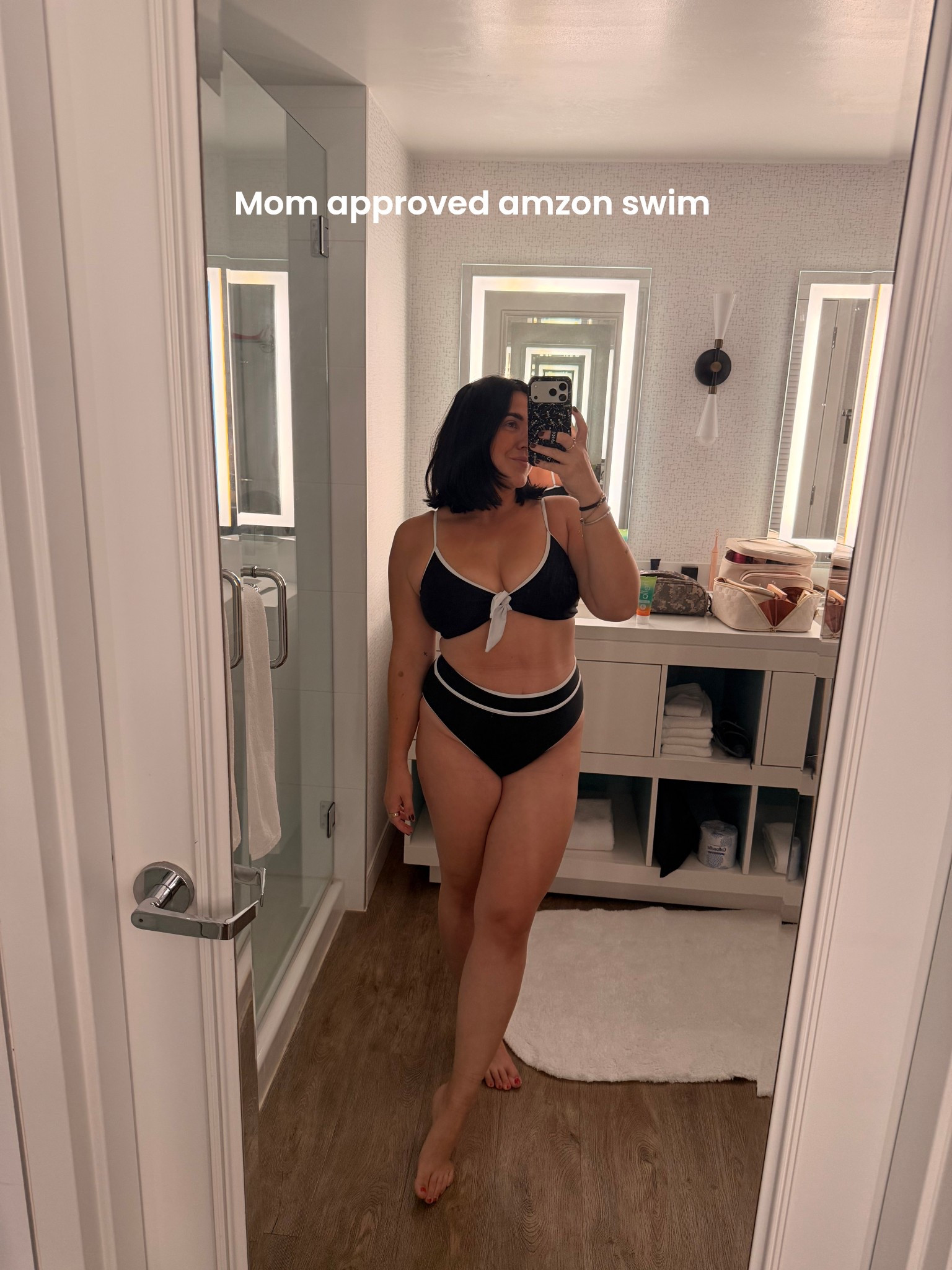 Love this two piece it comes in other colors. The swimsuit is Amazon and the bottoms feel supportive and smoothing! The straps on the top are adjustable. The cups could run small for anyone bigger than a D! I’m in a large. 

#LTKBeauty #LTKSwim #LTKMidsize