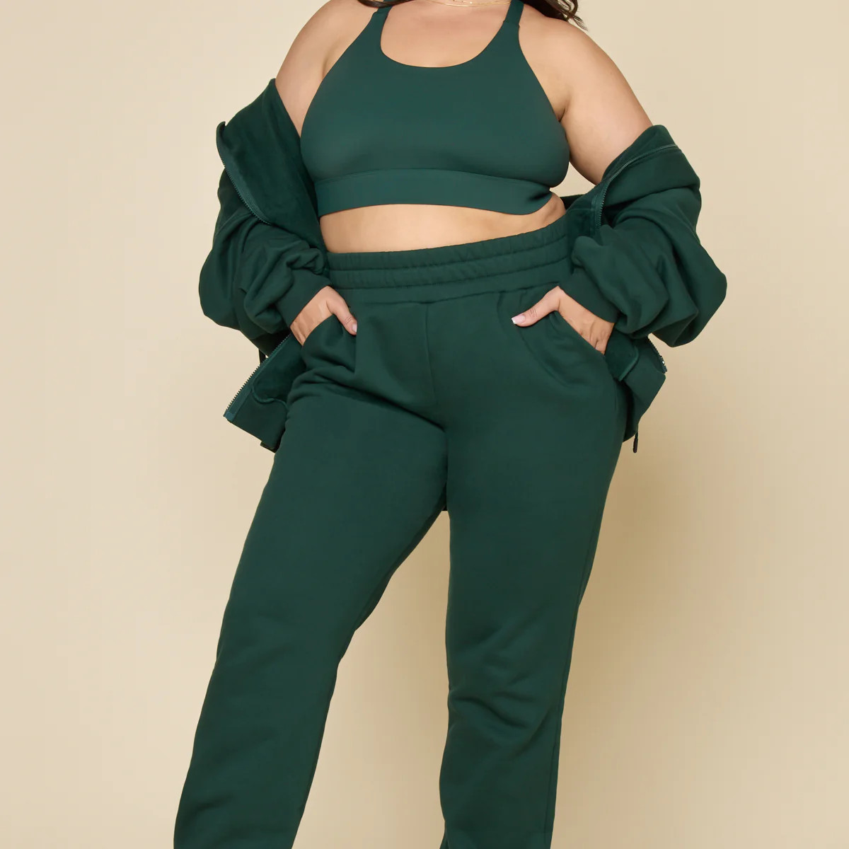 Cloud Rollover Sweatpant - Pine | POPFLEX
