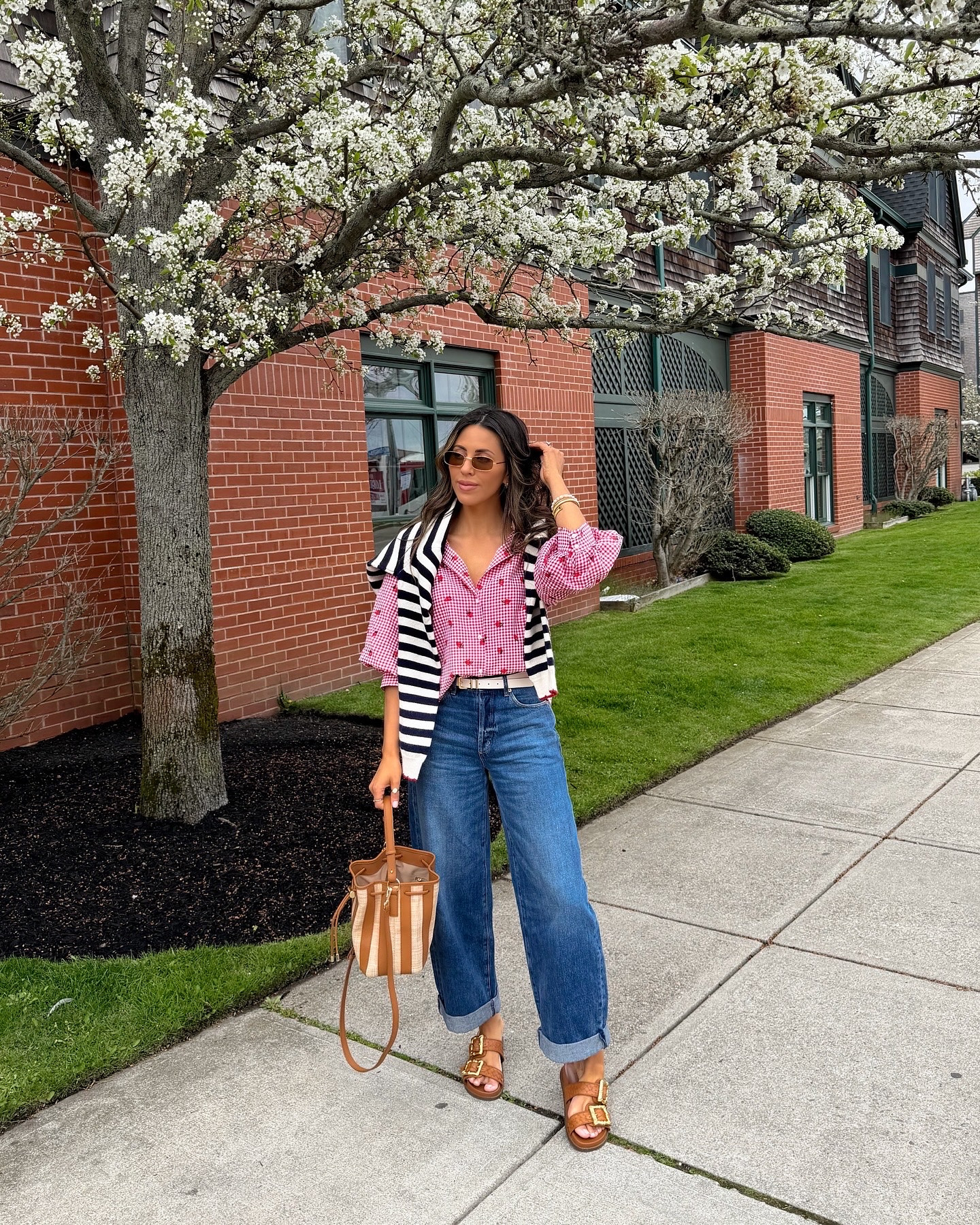 Coastal summer outfit idea (wearing size small in the blouse, medium in the sweater, and 26 in the denim jeans )

Newport ri outfits | cape cod outfits | New England style | Nantucket outfit | what to wear on the east coast

#LTKdayinmylife #LTKgrwm #LTKootd