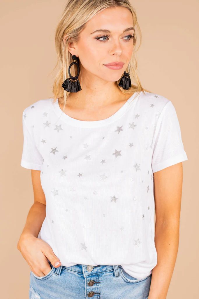 Star Gazing Top, White | The Mint Julep Boutique