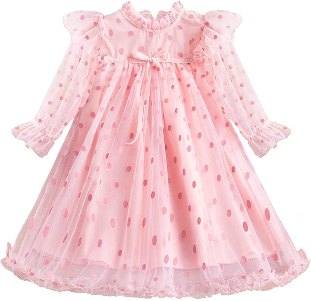 NNJXD Flower Girls Dress Girls Lace Princess Party Pageant Tulle Summer Vintage Dress | Amazon (US)