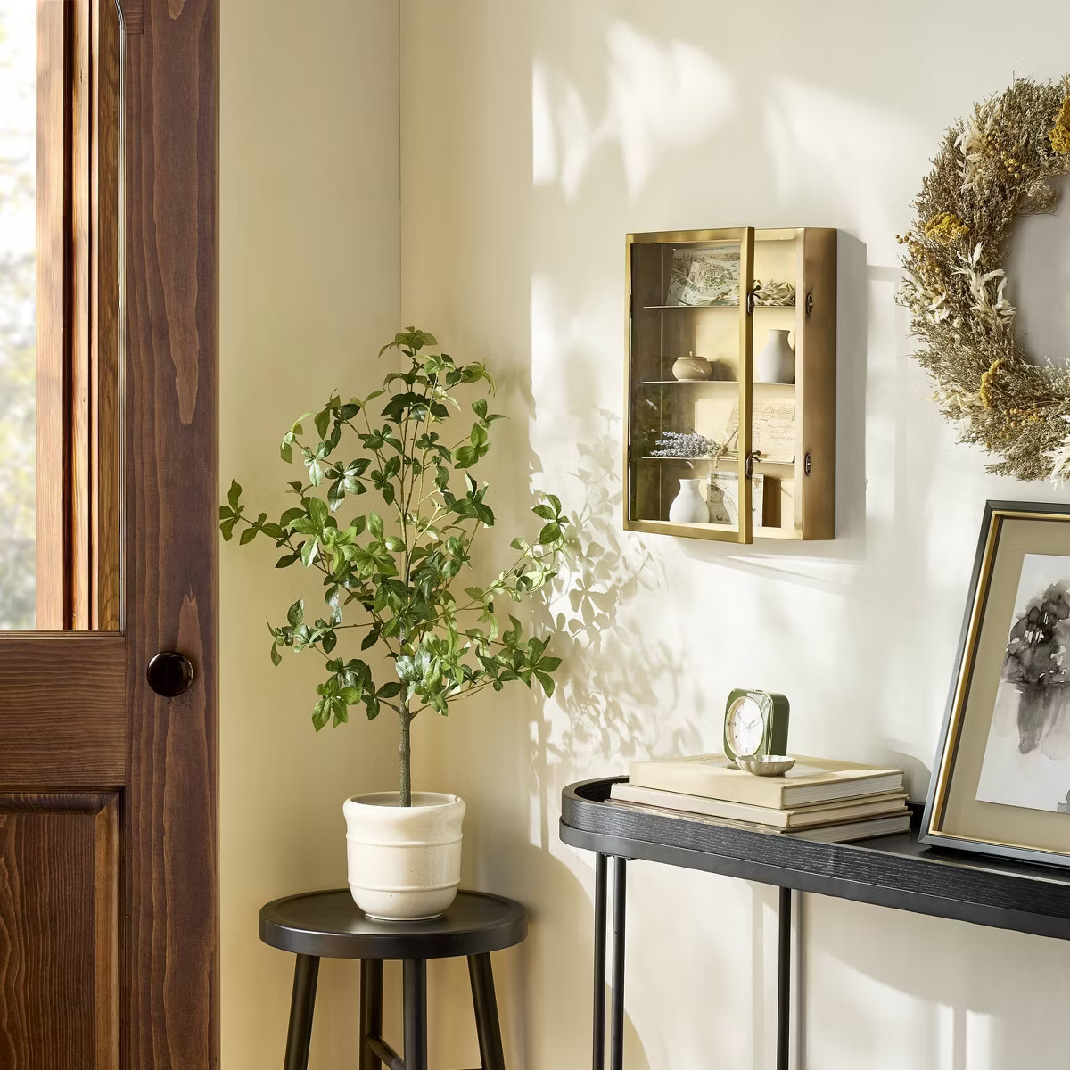 33" Faux Potted Gypsophila Leaf Tree - Hearth & Hand™ with Magnolia | Target